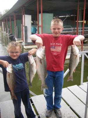 Some of the kids fish